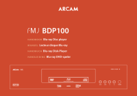 Arcam BDP-100 - Owners Manual 